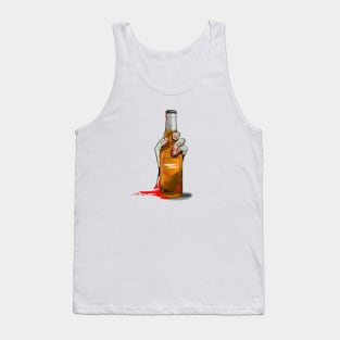 Zombie Hand Double Tap on Yellow Tank Top